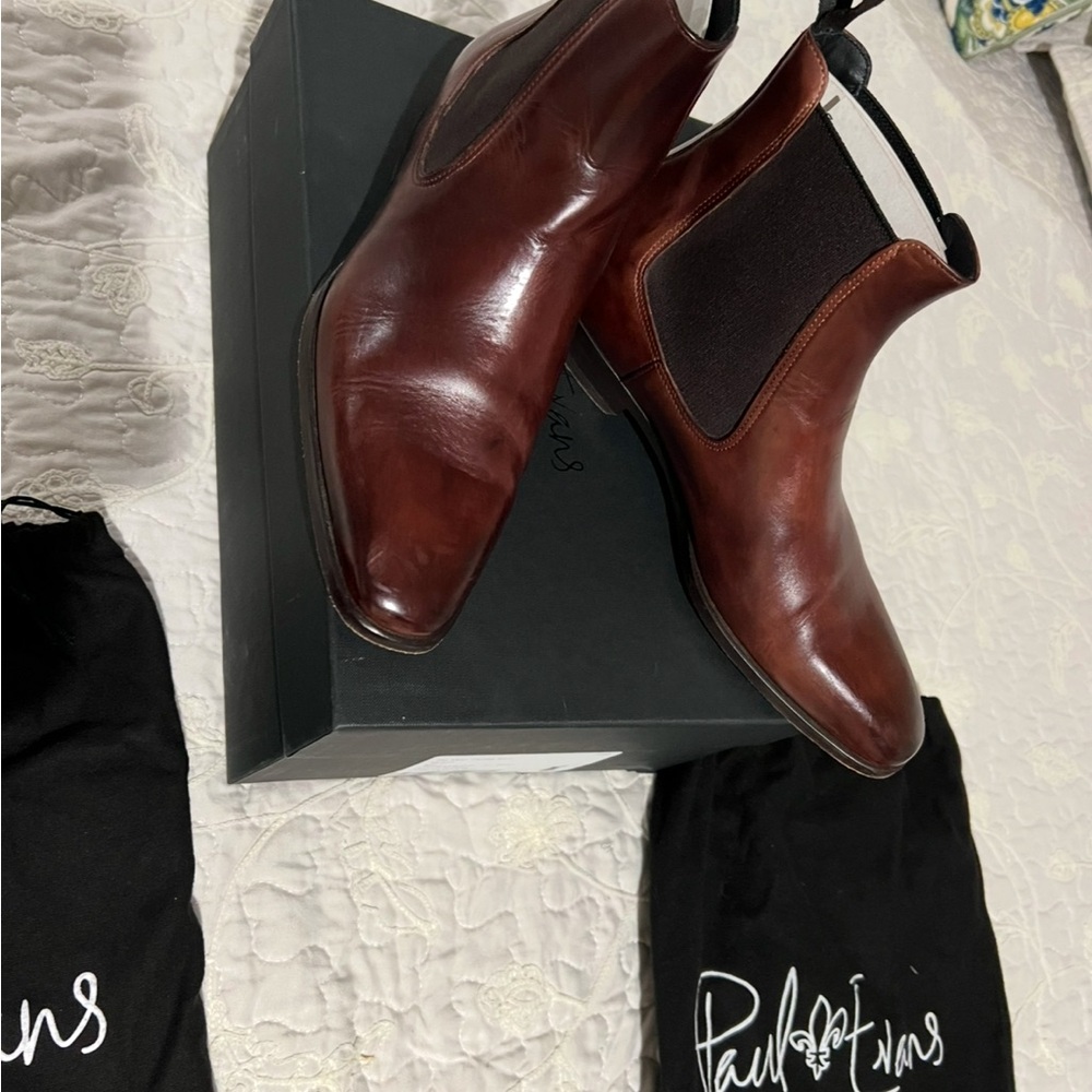 Paul Evans Brown Leather Chelsea Boots